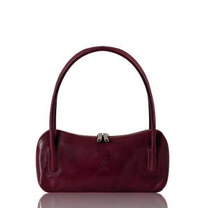 Bolso de Hombro de Cuero Curtido Vegetal Hecho a Mano en Italia-PM664 - Product Image 2