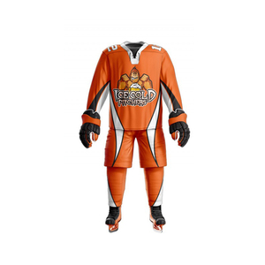 Uniformes de Hockey sobre Hielo con Logotipo Personalizado, Servicio OEM, Conjuntos de Jersey y Pantalones Hechos a Mano, Ropa de Equipo de Secado Rápido, Anti-UV y Ecológica - Product Image 1