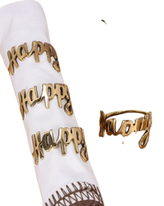 Fabricant d'anneaux de serviette de table de forme irrégulière moderne Set de 2 3 pouces en métal design antique pour les fêtes - Product Image 6