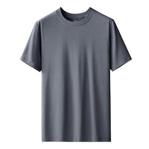 Camisetas Deportivas Casuales Holgadas de Modal y Algodón de Alta Calidad al por Mayor, Camisetas de Gimnasio para Hombre con Logotipo Personalizado Estampado en Color Sólido - Product Image 6