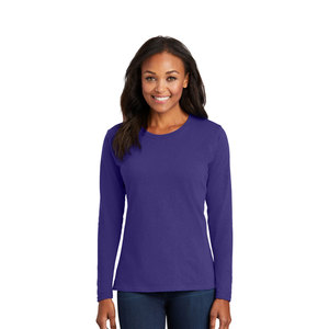 T-shirt uni à manches longues pour femmes léger et élégant T-shirt violet à manches longues pour femmes pour toutes les saisons Tenue décontractée - Product Image 5