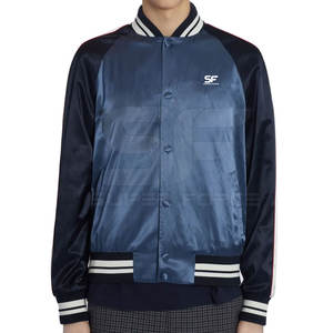 ออกแบบโลโก้ของคุณเอง เสื้อแจ็คเก็ตซาตินผู้ชาย บริการ OEM เสื้อแจ็คเก็ตซาตินน้ำหนักเบาสำหรับผู้ใหญ่ - Product Image 2