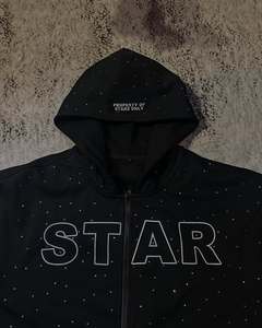 ชุดมีฮู้ดแบบซิปเต็มหน้าสำหรับผู้ชายชุดวอร์มมีฮู้ดแบบเย็บติดด้วยพลอยเทียมออกแบบได้ตามต้องการ - Product Image 2