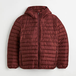 Chaquetas personalizadas para hombre de talla grande, chaqueta cortavientos 100% nailon, chaqueta acolchada cálida de invierno con capucha - Product Image 6