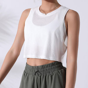 Nuevas camisetas sin mangas de Color sólido de estilo Hip Hop Sexy para mujer de primavera y verano con logotipo frontal para ropa informal - Product Image 5