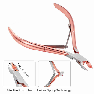 Cuchilla de acero inoxidable curvada con revestimiento Rosa superior Premium, cortadores de uñas, manicura, pedicura, pinza para cutículas para bebé, herramienta de corte afilada - Product Image 4
