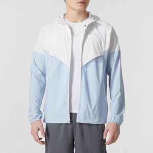 Veste coupe-vent à logo personnalisable pour hommes pour le printemps, respirante, séchage rapide, protection UV légère pour le jogging XS - Product Image 2