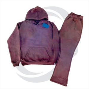 Pantalon évasé unisexe à imprimé bouffant Ensemble de survêtements assortis Active Bottoms Hoodies Tracksuits pour hommes - Product Image 6