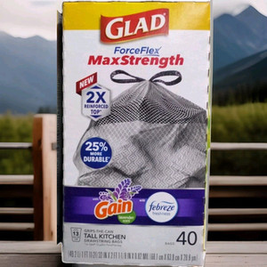 Glad 120 Kitchen Tidy Bag Extra Large Wavetop Tie Bolsas de basura XL 80L 78x101cm - Product Image 2