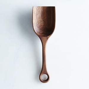 Cuillère à soupe en bois massif traditionnel fait à la main ustensile en bois naturel pour la cuisine cuisine servant la salade de riz à long manche Durable - Product Image 4