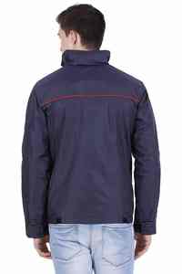 Blouson d'aviateur matelassé pour hommes OEM col montant veste d'hiver avec fermeture à glissière imperméable tissu noir uni duvet taille XL - Product Image 6