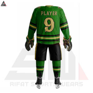 Bonne qualité Sports d'équipe Sublimation Hockey sur glace uniformes ensembles surdimensionné tenue décontracté Sport 100% Polyester sans couture séchage rapide - Product Image 3