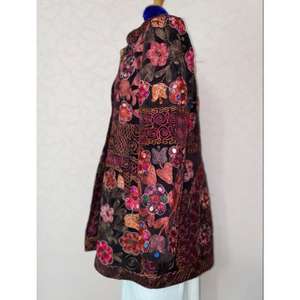 Femmes imperméable Suzani brodé à la main Crewel Festival Mini veste courte veste tricotée teinte unie pour les filles cadeau spécial - Product Image 2