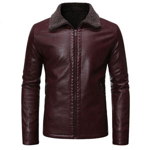 Chaquetas de cuero de invierno de calidad personalizada para hombre, nuevo estilo, tela de lona informal con cuello levantado, venta al por mayor para adultos - Product Image 3