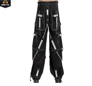Pantalones Jogger de Hombre Estilo Punk Rock Vintage 100% Algodón Felpa con Ojales Cargo Deslavado Transpirable Casual Streetwear - Product Image 3