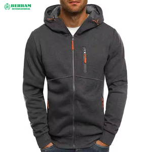 Unisex Boxy Fleece French Terry Sweatshirt Zipper Hoodie 100% Cotton Pure Color <b>Neutral</b> Dropped Shoulders Heavy Weight Quick Dry - Product Image 5