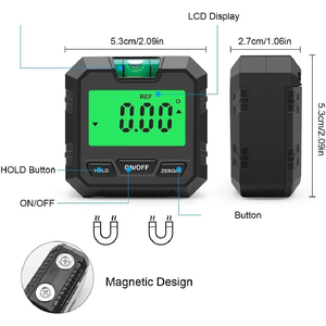 Inclinómetro Digital Magnético de Aleación de Aluminio AEK-Tech BJ5454 y Medidor de Ángulos con Precisión del 0.1% y 2 Baterías AAA - Product Image 4