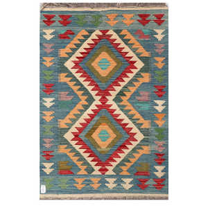 Alfombra Kilim de Maimana, Afganistán, 153 x 100 cm, Alfombras y Juegos de Alfombras Tradicionales Afganas - Product Image 1