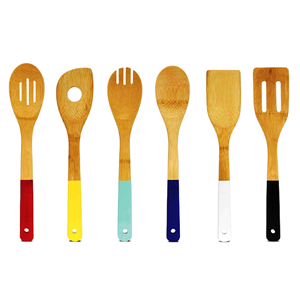 Juego de utensilios de cocina de madera de mango de Acacia natural, cuchara de madera para cocinar hecha a mano en la India - Product Image 2