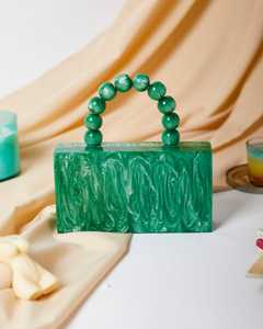 กระเป๋าคลัทช์ทำจากเรซินมือจับโลหะน้ำหนักเบาชุดปาร์ตี้แฟชั่นสำหรับผู้หญิงของขวัญขอบคุณมีดีไซน์ไม่เหมือนใครปักลายตัวอักษร - Product Image 1