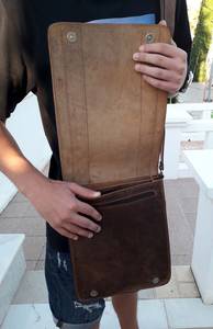 High Quality Custom Logo Fashion Long Strip Leather Shoulder <b>Bag</b> <b>Messenger</b> <b>Bag</b> for <b>Men</b> and Women LMB-0030 - Product Image 3