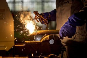 Guante de soldadura Blue Comfort, costura de Kevlar resistente, acolchado adicional en la palma, refuerzo adicional en la palma - Product Image 5