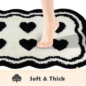 Tappetino da <span class=keywords><strong>bagno</strong></span> bianco <span class=keywords><strong>nero</strong></span> lavabile antiscivolo divertente <span class=keywords><strong>tappeto</strong></span> da <span class=keywords><strong>bagno</strong></span> carino tappetino da <span class=keywords><strong>bagno</strong></span> Ultra morbido <span class=keywords><strong>tappeto</strong></span> assorbente in microfibra - Product Image 3