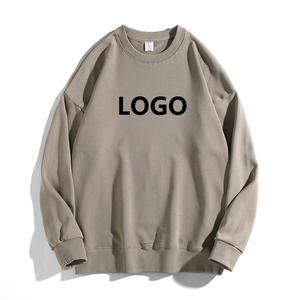 Sudaderas extragrandes personalizadas 2025 de algodón 100% con hombros caídos, de peso pesado, para mujer, de punto, con apliques de invierno, anti-bolitas - Product Image 6