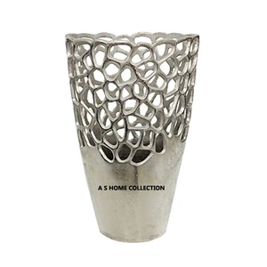 แจกันดอกไม้ชุบทองทรงขวดทำจากโลหะอลูมิเนียมรูปทรงกลมอุปกรณ์แต่งสวนแบบคลาสสิกสำหรับบ้านที่โดดเด่น - Product Image 2