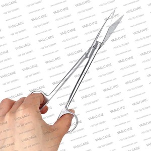 Tijeras quirúrgicas veterinarias para animales, tijeras médicas de acero inoxidable, punta recta y curva, herramientas de cirugía veterinaria Vaslcare - Product Image 3