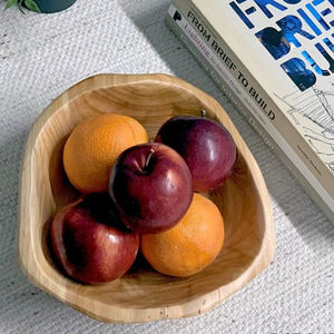 Bol à fruits de taille personnalisée fini en bois naturel le plus vendu Décoration de table But de cuisine à domicile à prix acceptable Bol à fruits - Product Image 1