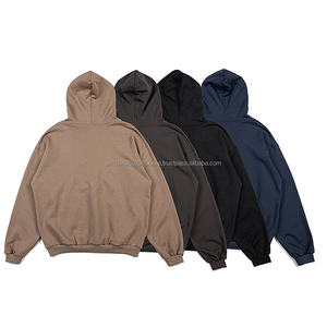 Sweat-shirt décontracté pour homme de haute qualité, 100% coton, coupe ample, manches longues, poche avant, pour l'automne et l'hiver, usage quotidien - Product Image 1