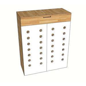 Armoire à chaussures minimaliste en bois Simplicity 800x300x1000mm - Product Image 1