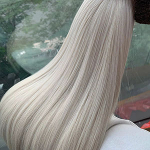 2025 Venta caliente Platinum Color 100% Remy Extensiones de cabello vietnamita Estilo recto a granel a precio de fábrica - Product Image 1