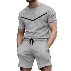 Conjunto de pantalones cortos personalizados para hombre, camiseta transpirable con cuello redondo, manga corta, ropa deportiva de marca, pantalones cortos para correr y conjuntos de camisetas. - Product Image 5