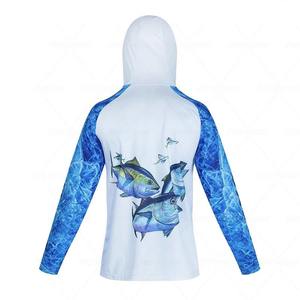 Venta al por mayor personalizado ligero Camo Tie Dye pesca Sudadera con capucha hombres Upf 50 rendimiento pesca camisa refrigeración Sudadera con capucha Camo manga larga - Product Image 4