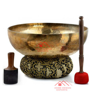 Cuenco Tibetano para cantar, cuenco para cantar de latón puro de calidad superior a la venta, diseño atractivo, artículos religiosos, latón macizo - Product Image 3