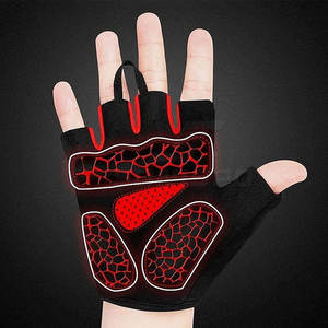 Workout <b>Weight</b> Lifting Half Finger Leather <b>Gym</b> Gloves with Wrist Wrap Support for Unisex Sports Use-Wholesale - Product Image 5
