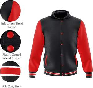 เสื้อแจ็กเก็ตทีมชายหญิงผ้าแคนวาสส์หนังสไตล์ยาวปรับแต่งได้สำหรับกิจกรรมทีมชายฤดูหนาว - Product Image 3