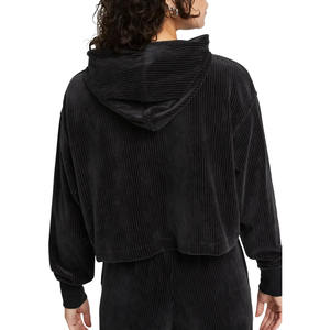 Sweat à capuche en coton à manches longues pour femmes Pull à capuche court pour femmes/Sweat à capuche court personnalisé de la plus haute qualité pour femmes - Product Image 2