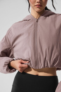 แจ็กเก็ตป้องกันซิปสำหรับผู้หญิงใส่ในฤดูร้อนกลางแจ้งเสื้อสเวตเตอร์แห้งเร็วระบายอากาศได้ชุดออกกำลังกายเล่นโยคะออกกำลังกายในยิมน้ำหนักเบาและใส่สบาย - Product Image 3