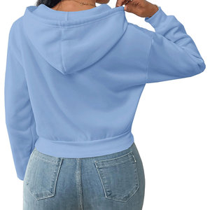 Streetwear décontracté épaules tombantes figurines respirant écologique sweats à capuche tricoté col à capuche avec poignets élastiques sweat à capuche court - Product Image 3