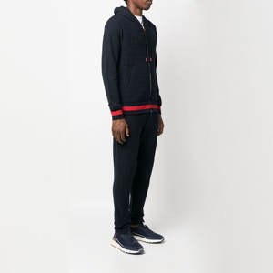 ชุดวิ่งออกกำลังกายแบบซิปมีฮู้ดสำหรับผู้ชายชุดออกกำลังกายแบบกำหนดเอง - Product Image 2