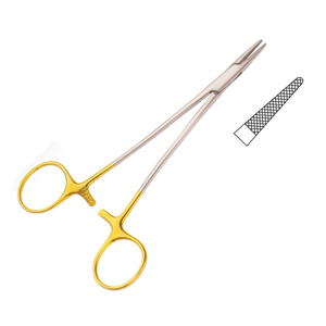 Portaagujas microvascular de alta calidad de 20,0 cm, instrumento quirúrgico de acero inoxidable recto de carburo de tungsteno Manual - Product Image 3
