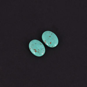 Lot en gros de cabochons ovales turquoise, pierres précieuses en vrac pour la fabrication de bijoux, boucles d'oreilles - Product Image 5
