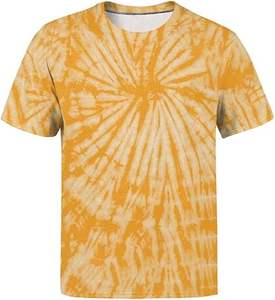 Venta al por mayor de alta calidad 100% algodón lavado tie-dye camiseta logotipo personalizado de impresión de gran tamaño de los hombres tie-dye camiseta - Product Image 1