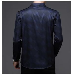 Chemise d'affaires décontractée anti-rides 100% coton bio col en V demi-manches pour hommes 2025 New Smooth Skin Friendly - Product Image 5