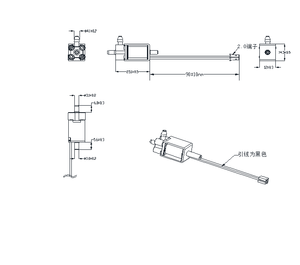 Yingyi Mini 2 positions 3 voies solénoïde DC12V 0.17A électrovanne air et eau vannes électriques - Product Image 3