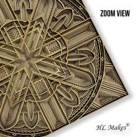 Artisanat en bois, motif mandala 3D, Art déco, géométrie sacrée, décoration murale, panneau mural suspendu pour la maison ou le bureau, anniversaire, HL Makes
