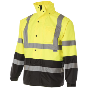 Construction industrielle imperméable haute visibilité Vêtements de travail d'hiver haute visibilité Veste de sécurité réfléchissante pour travaux lourds personnalisée pour hommes - Product Image 5